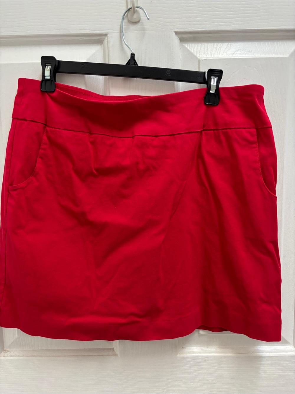 Zac & Rachel Bright Red Mini Skirt with Pockets